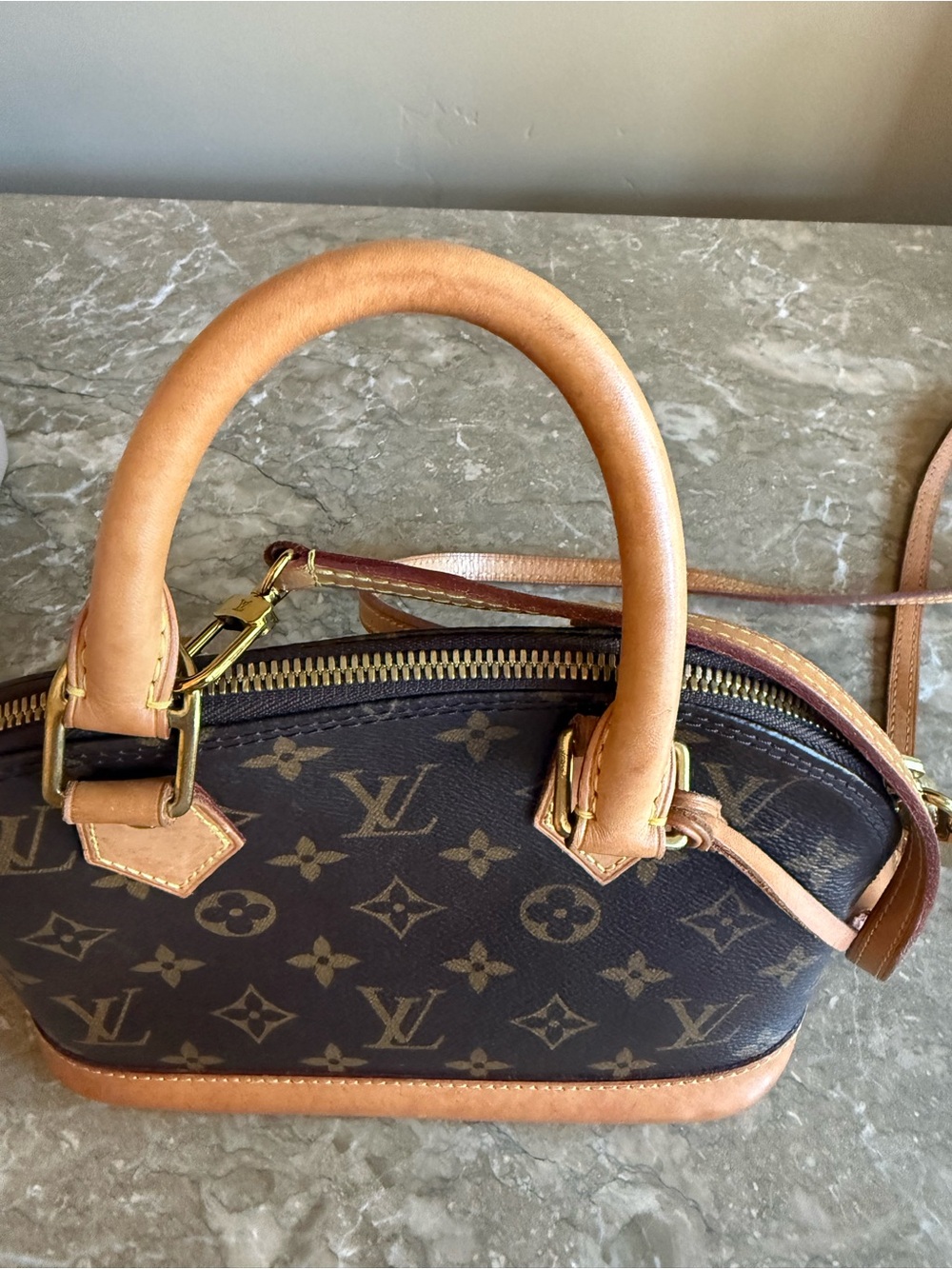 Louis Vuitton Monogram Alma BB Crossbody in Dark Brown and Tan! Authentic COA - Picture 9 of 16